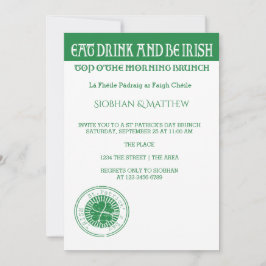 Invitación Día de los Patrocinadores Brunch matutino irlandés