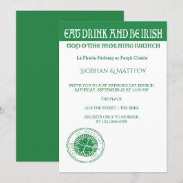 Invitación Día de los Patrocinadores Brunch matutino irlandés