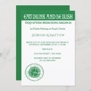 Invitación Día de los Patrocinadores Brunch matutino irlandés