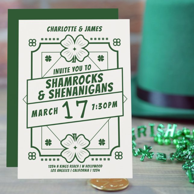 Invitación Día de los Patrocinadores Fiesta Irlandés Shamrock (Subido por el creador)