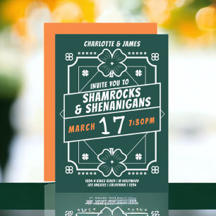 Invitación Día de los Patrocinadores Fiesta Irlandés Shamrock