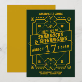 Invitación Día de los Patrocinadores Fiesta Irlandés Shamrock