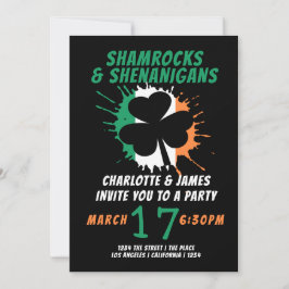Invitación Día de los Patrocinadores Fiesta Irlandés Shamrock