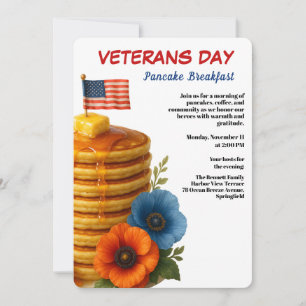 Invitación Día de los Veteranos Celebración de Desayuno de