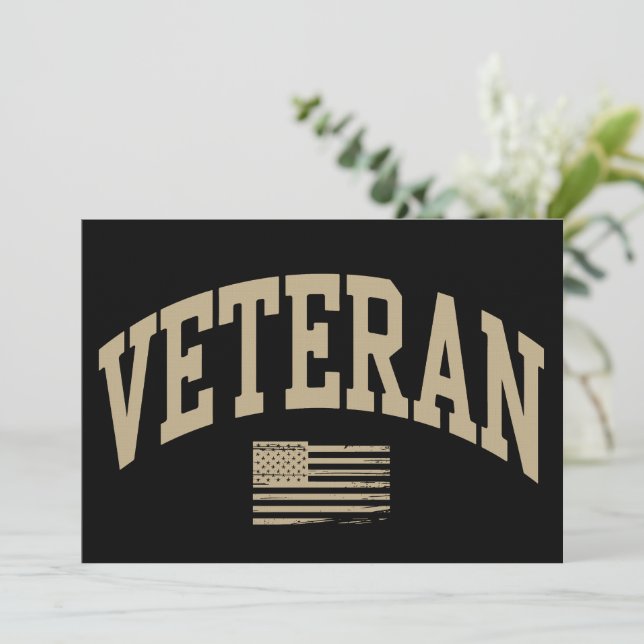 Invitación Día de los Veteranos Veterano Estados Unidos Ameri (Anverso de pie)