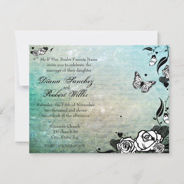 Invitación Día de Muerte del Calaveras Muerto (Anverso)