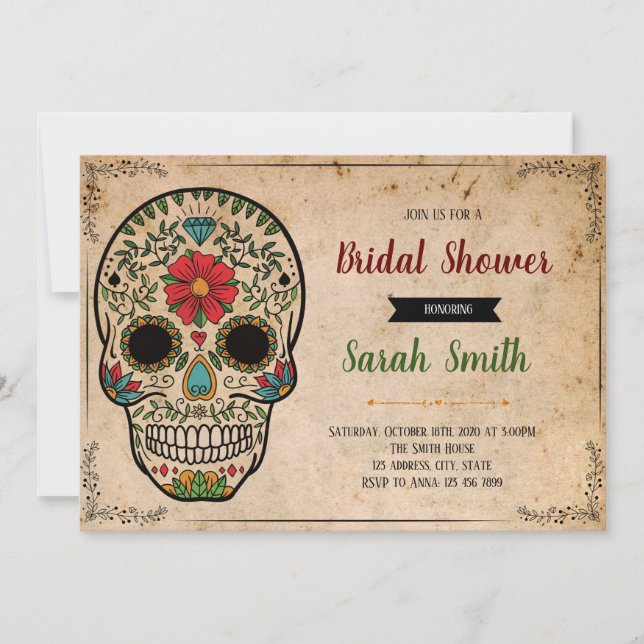 invitación día de muertos 2 invitación (Anverso)