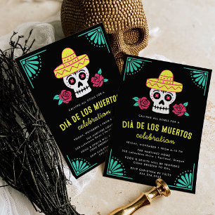 Invitación Día de Muertos Fiesta de Calavera de Azúcar Colori