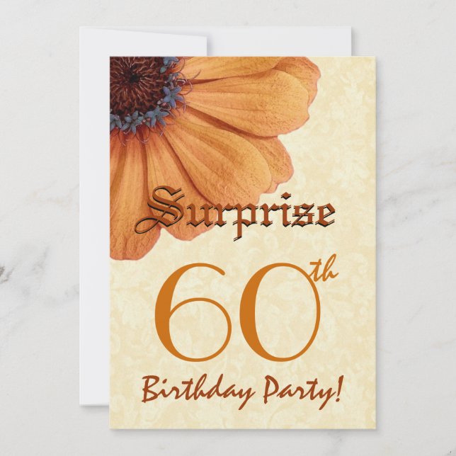 Invitación Día de oro de cumpleaños número 60 (Anverso)