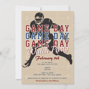 Invitación Día de partido de fútbol grande fiesta de deportes