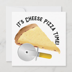 Invitación Día de pizza de queso