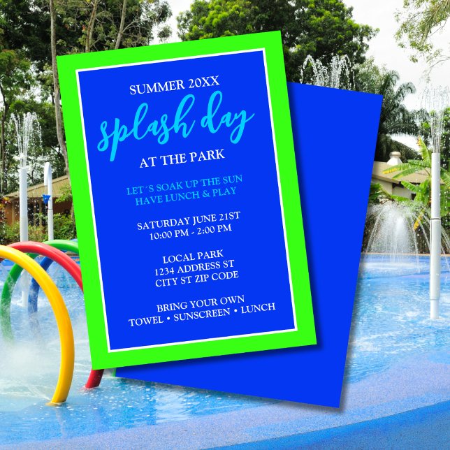 Invitación Día de salpicar en el evento de verano Park Fun Ki (Subido por el creador)