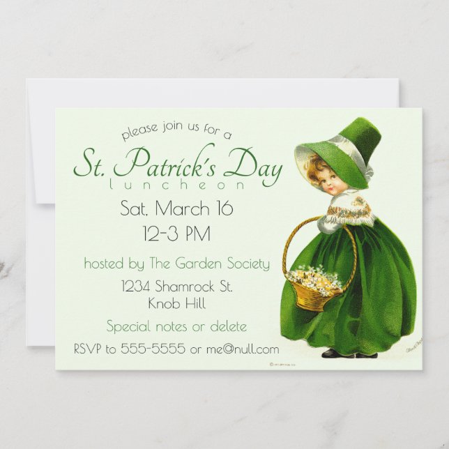 Invitación Día de San Patricio (Anverso)