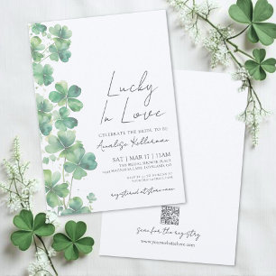 Invitación Día de San Patricio Afortunado en el Amor Desayuno