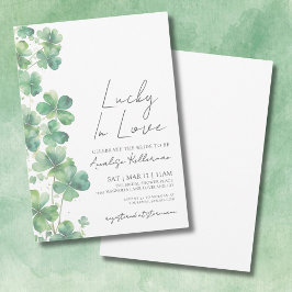 Invitación Día de San Patricio Afortunado en el Amor Despedid