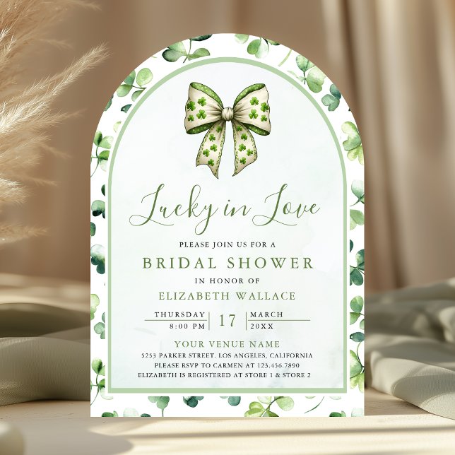 Invitación Día de San Patricio Arco de Trébol Verde Despedida (Subido por el creador)