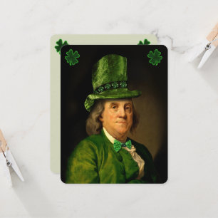 Invitación Día de San Patricio de Benjamin Franklin Clover