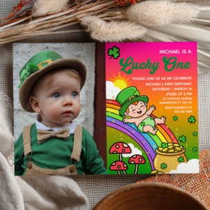 Invitación Día de San Patricio del Afortunado Cumpleaños núme