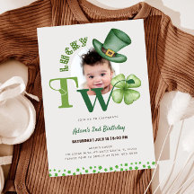 Día de San Patricio Dos Afortunados Shamrock Segun