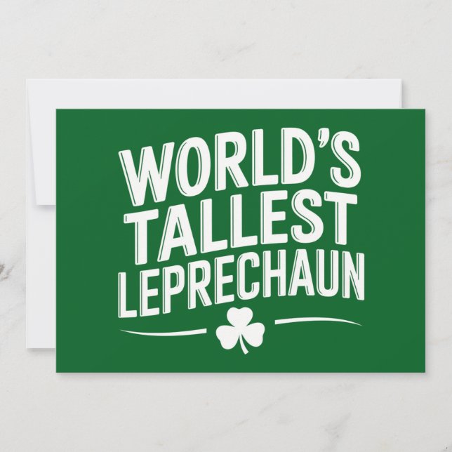 Invitación Día de San Patricio, el Leprechaun más alto del mu (Anverso)