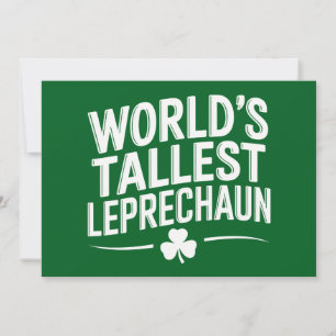 Invitación Día de San Patricio, el Leprechaun más alto del mu