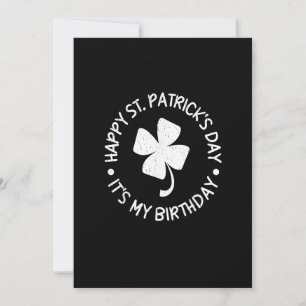 Invitación Día de San Patricio es mi cumpleaños Shamrock feli