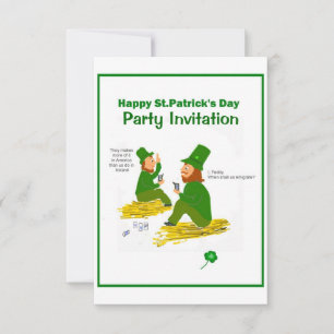 Invitación Día de San Patricio, Green Leprechauns RSVP