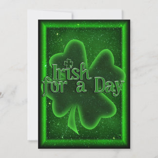 Invitación Día de San Patricio Irlandés por un día