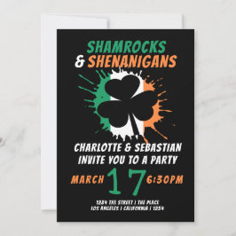 Invitación Día de San Patricio Irlandés Shamrock Shenanigans