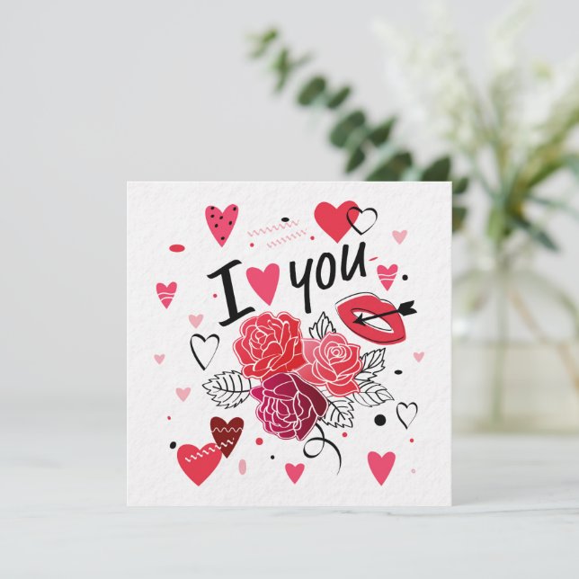 Invitación Día de San Valentín (Anverso de pie)