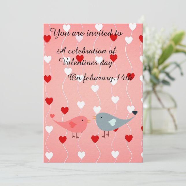 Invitación día de San Valentín (Anverso de pie)