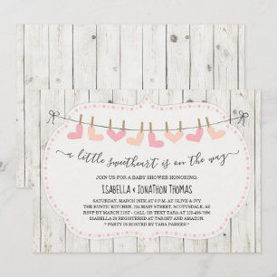 Invitación Día de San Valentín Baby Shower - Chica/Neutral de