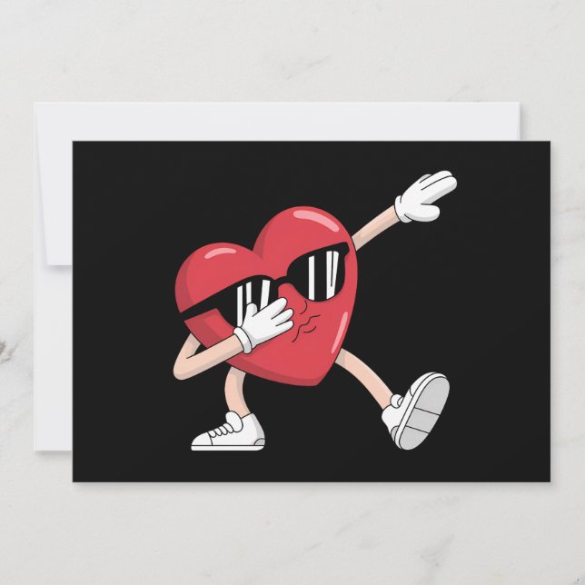 Invitación Día de San Valentín Chicos Chicas Divertidos Coraz (Anverso)