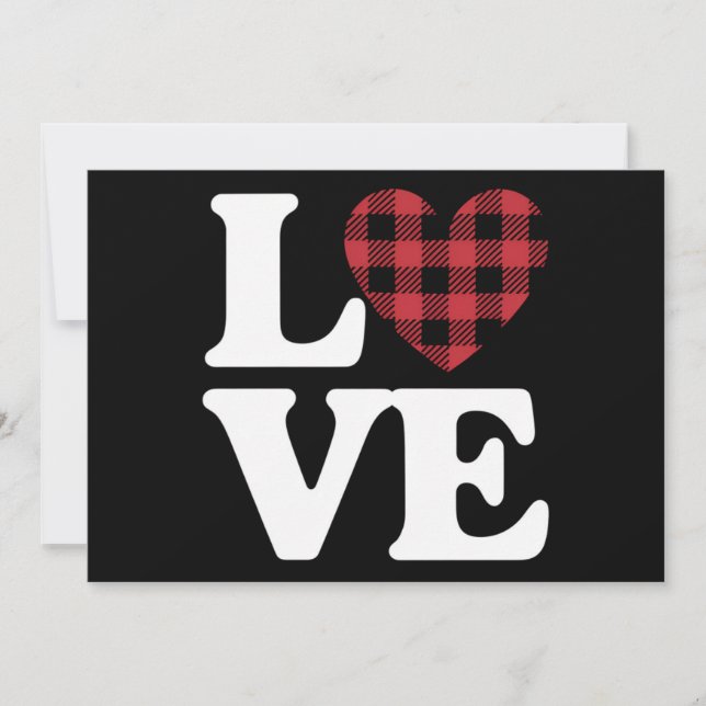 Invitación Día de San Valentín Corazón Jugado Amor (Anverso)