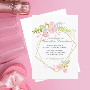 Invitación Día de San Valentín Damas Moda Luncheon Galentines