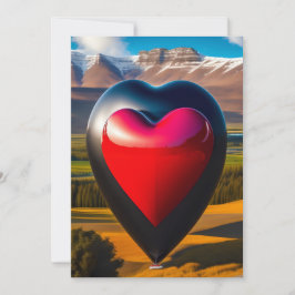 Invitación Día de San Valentín del corazón brillante brillant