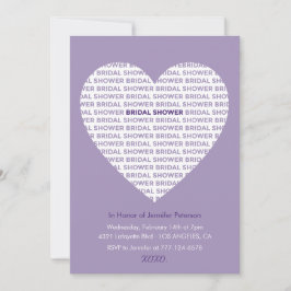 Invitación Día de San Valentín ducha de novia novia elegante