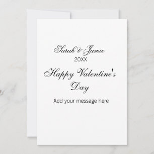 Invitación día de San Valentín feliz nombre fecha mensaje sim