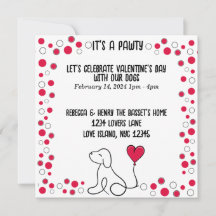 Día de San Valentín Fiesta de perros en el Día de