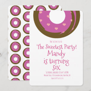 Invitación Día de San Valentín Minimalista Donut de Chocolate
