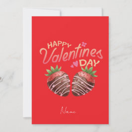 Invitación Día de San Valentín Personalizado de Fresa Dulce