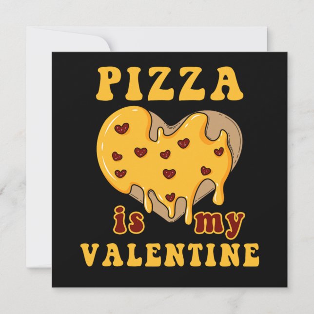 Invitación Día de San Valentín Pizza Love Heart Relationship  (Anverso)