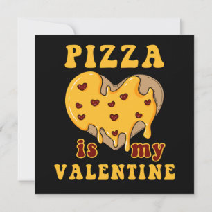 Invitación Día de San Valentín Pizza Love Heart Relationship 