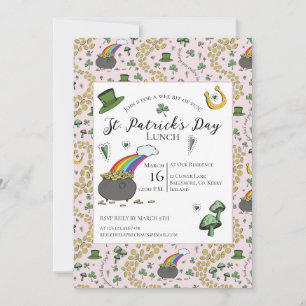 Invitación Día de Sta Patrocinadores Rosa y Verde