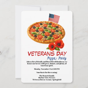 Invitación Día de Veteranos Celebración de pescado y patata