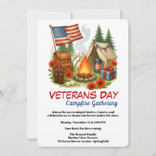 Invitación Día de Veteranos   Reunión alrededor de la fogata