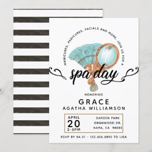 Invitación Día del balneario de Vintage