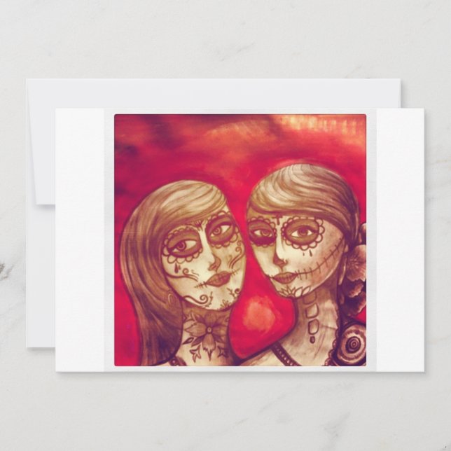 Invitación día del cráneo azucarero mexicano del fiesta de la (Anverso)