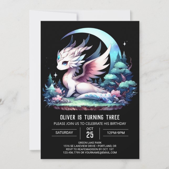 Invitación Día del Dragón Elegante (Anverso)
