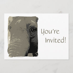 Invitación Día del elefante personalizado en el Fiesta del zo